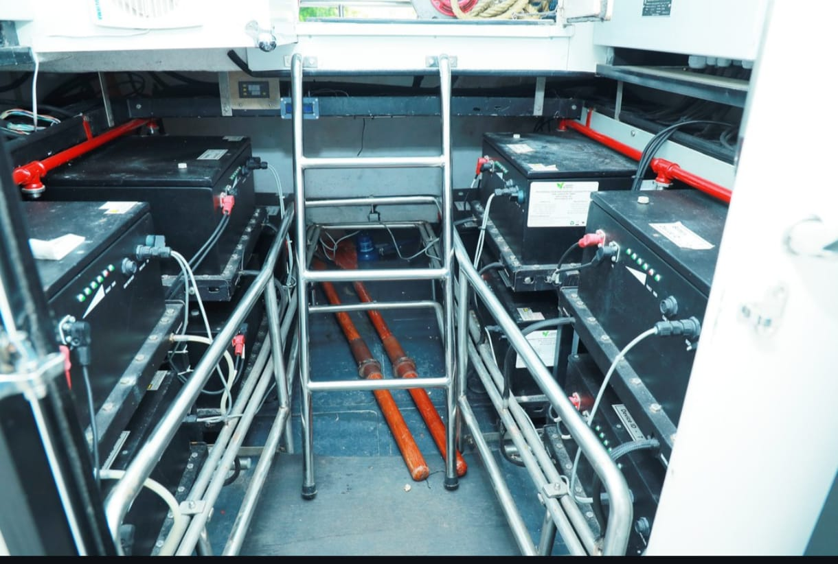 B-Kool marine batteries installed onboard during a vessel retrofit
